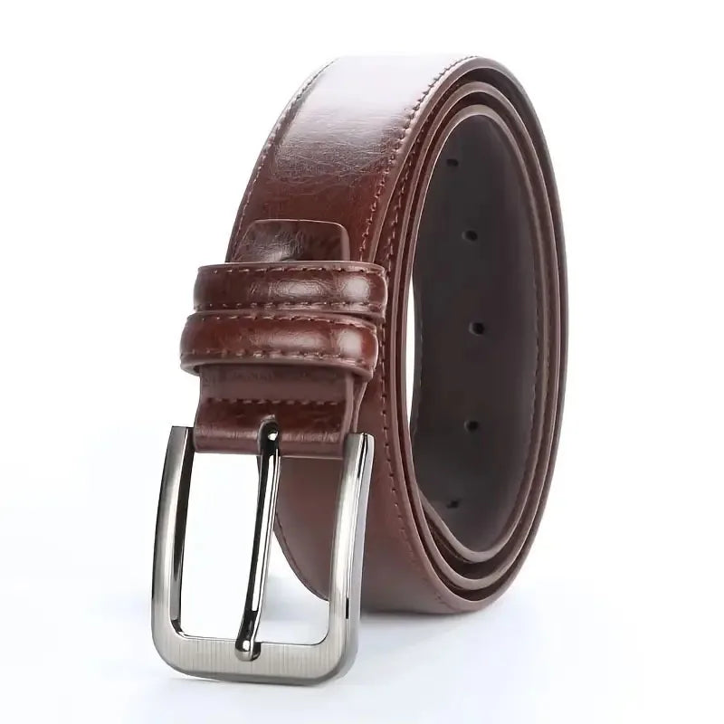 Belt Men's High-End Belt Trendy Men's Belt Fashion Versatile Cross-border Business Belt Pin Buckle