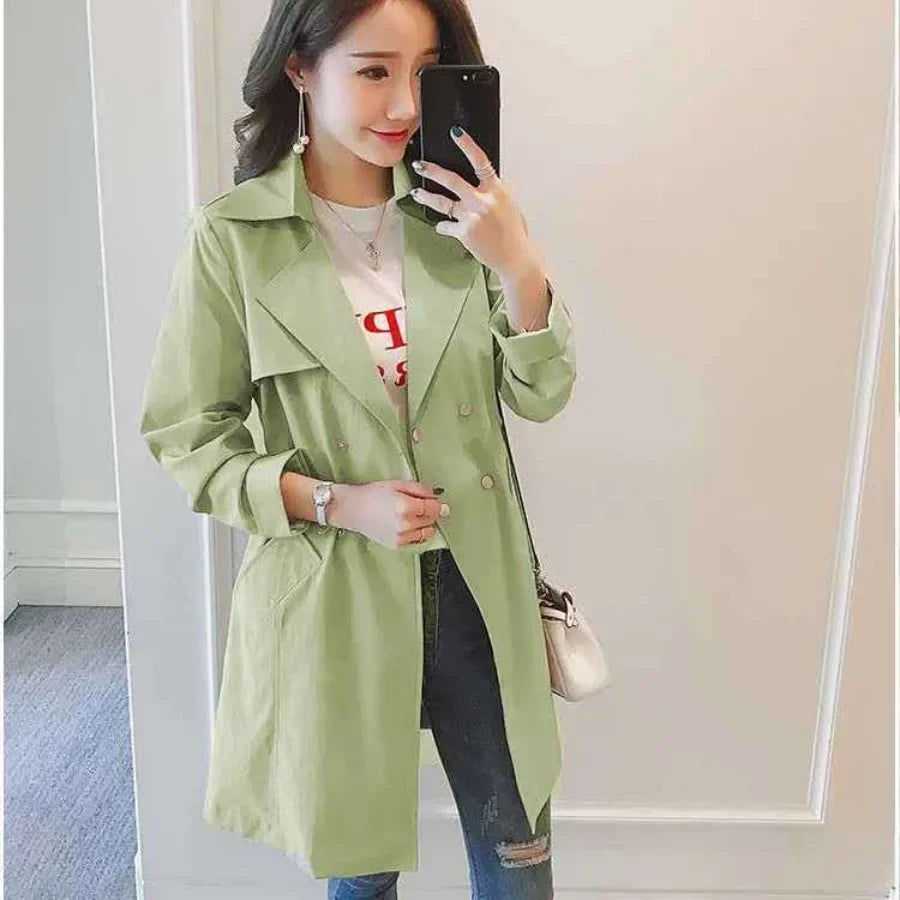 Blouson Female Coat Middle Length Women's Windbreaker Jackets Pretty Casual New in Outerwears Harajuku Great Fashion 2025 Offer