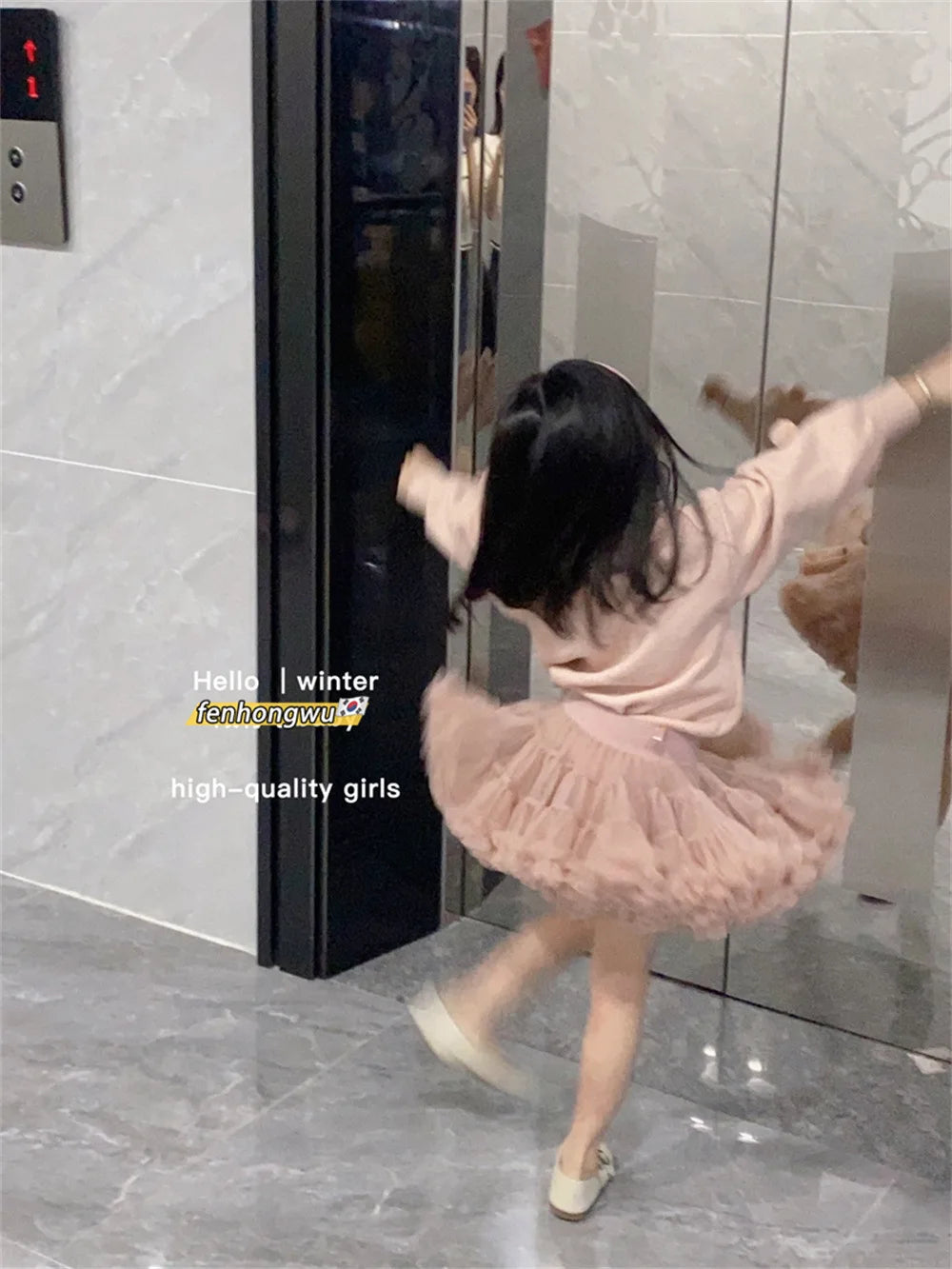 Sweater Autumn Winter Powder Lovely Tender Simple Fashion 2024 Striped Pink Striped Childrens Clothing lovely sweet