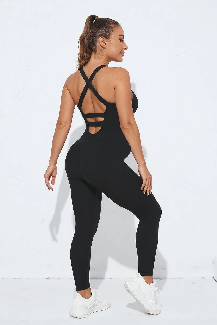 Maternity Back Cross Jumpsuit Tight Fitting and Hip Lifting Elastic Casual Outerwear for Pregnant Women Maternity Cloth