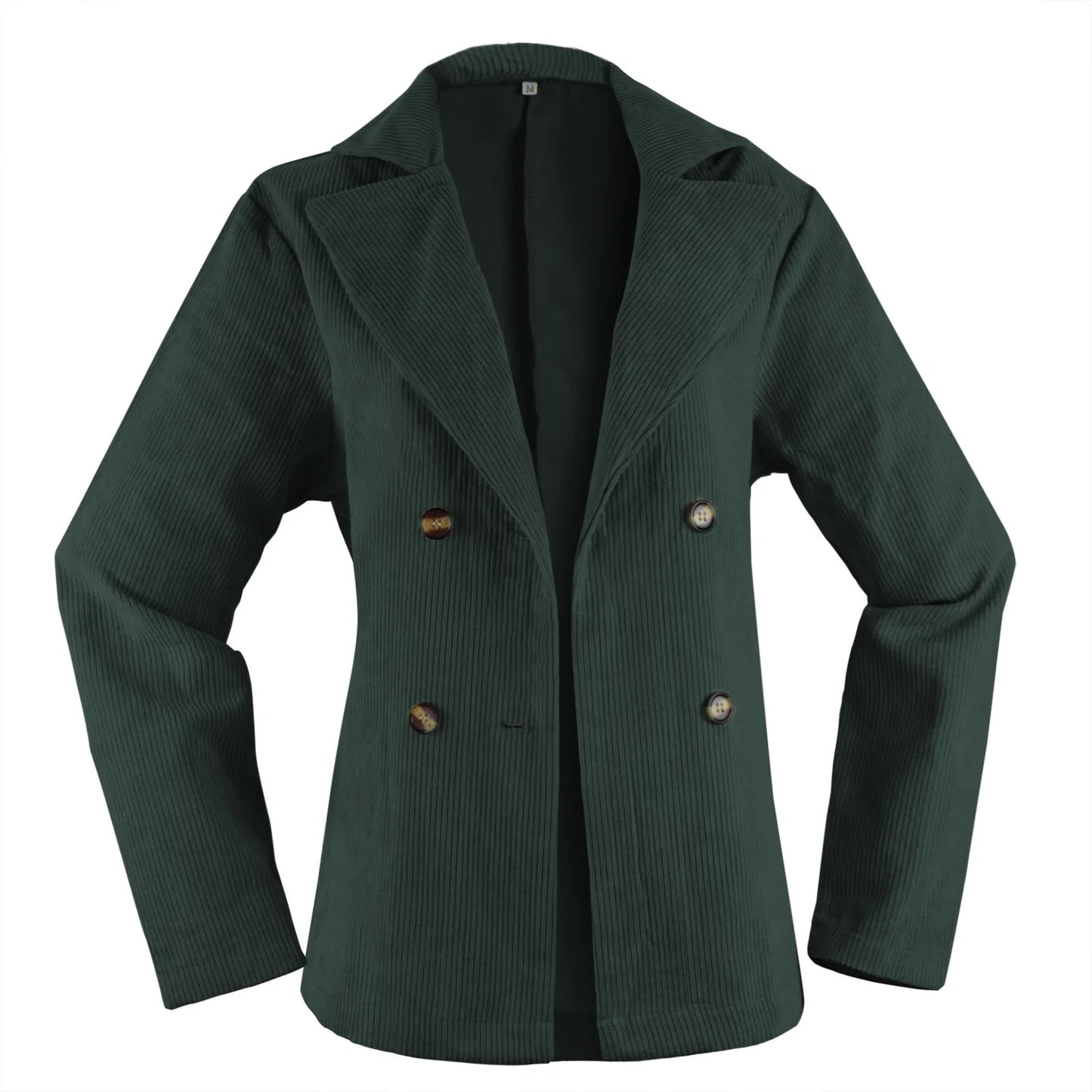 Elegant Office Lady Outwear for Women 2025 Fashion Long Sleeve Single Button Blazer Coats Solid Simple Corduroy Daily Clothes