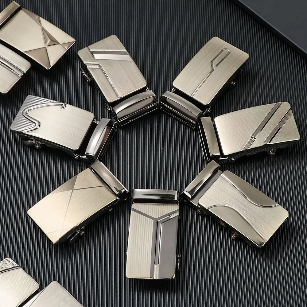 DIY Automatic Buckle Slide Belt Strap Buckle Belt Buckle Business Accessories Leisure Belt Head Men's Belt Head