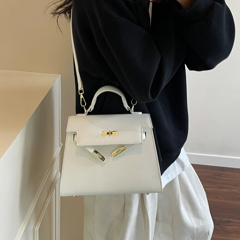 Stylish High-End Minimalist Handbag For Women Featuring Trendy Design And Large Capacity Solid Color Crossbody Bag Luxury