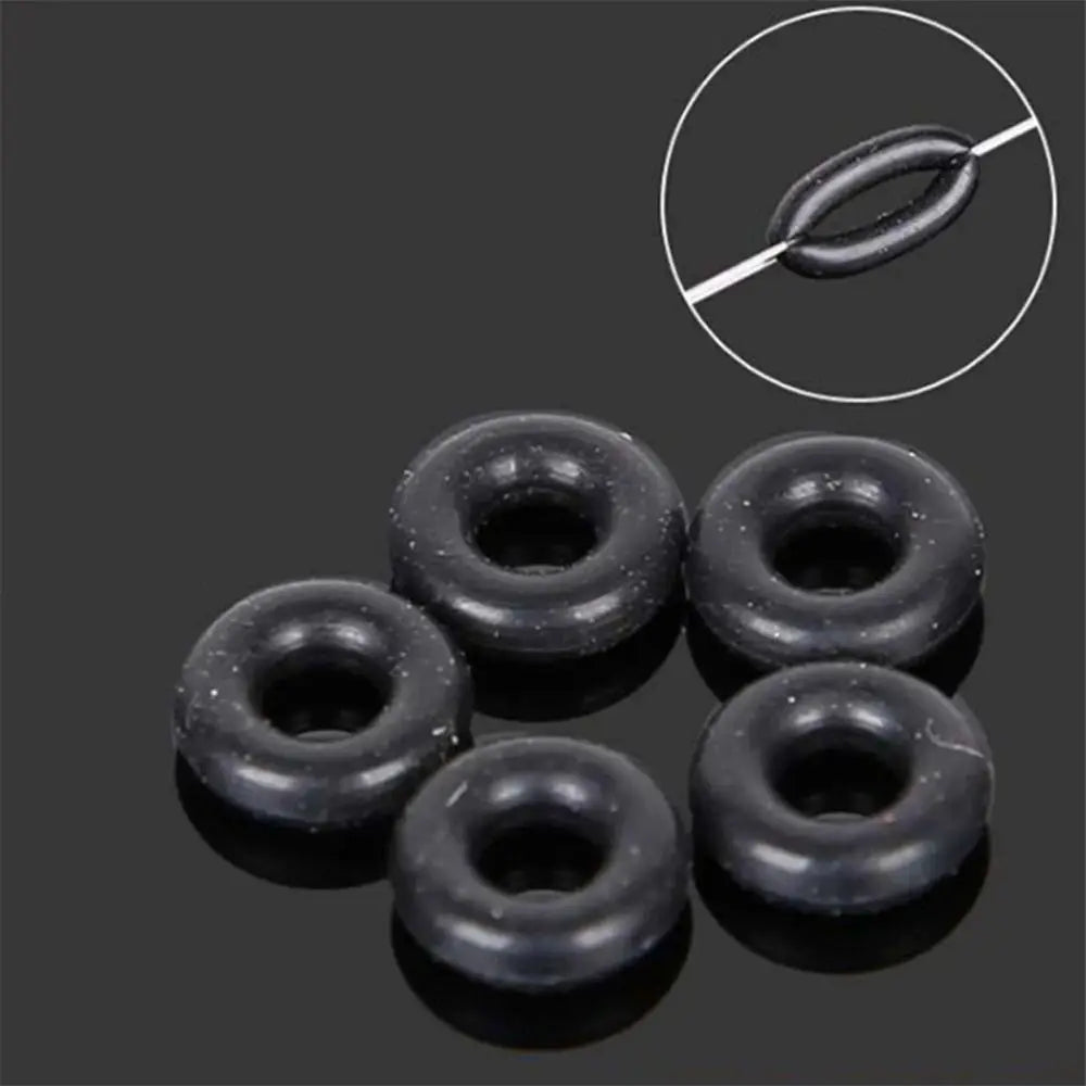 Rubber Rings Fishing O Rings Strong Elasticity Fishing Connector Round Rig Ring Light Weight Bait Rings Fishing Round Ring