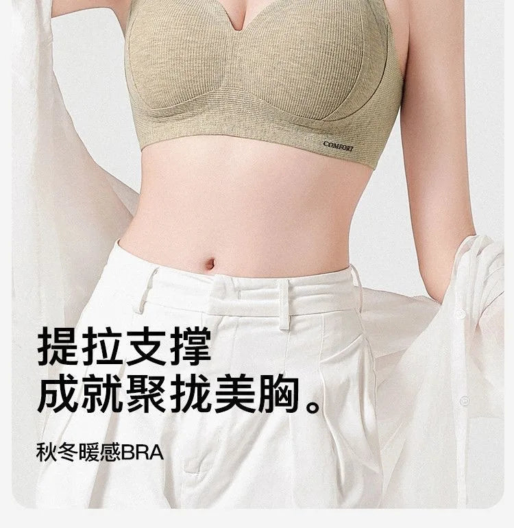 Wireless Lightly Lined Bra for Women Small Bust Support Anti Sagging Flexible Comfort Everyday Wear Enhancement S-XL BANERDANNI