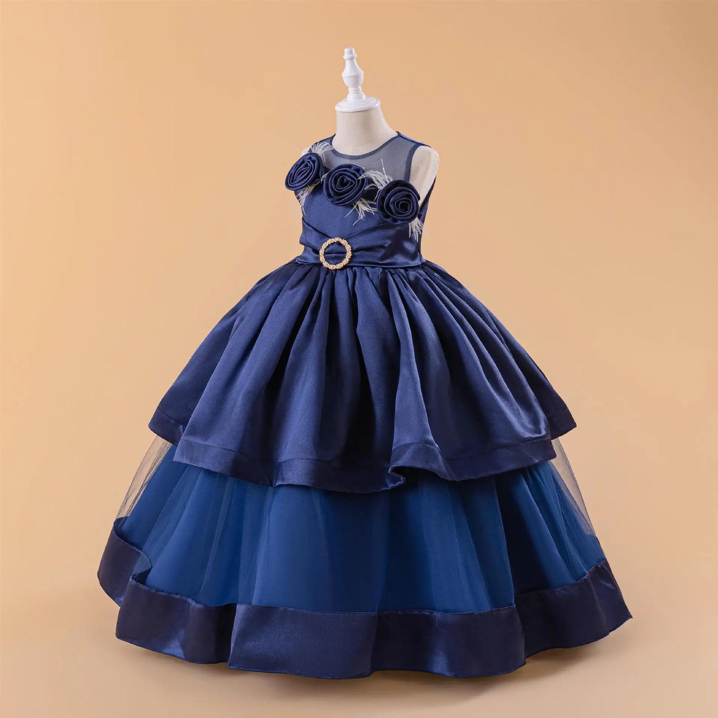 Children's Evening Gowns Flower Girl Gowns Long Dress Girls Hosting Party Birthday Gowns