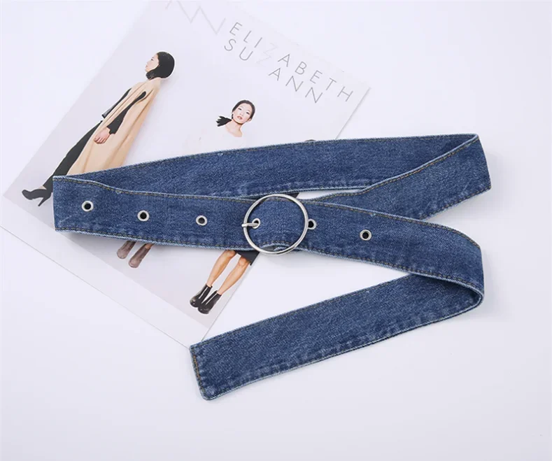 Women's Belt for Denim Waist Pin Buckle Wide Young Girls Fashion Retro Outer Wearing Accessories Shirt Skirt Decorative Belts