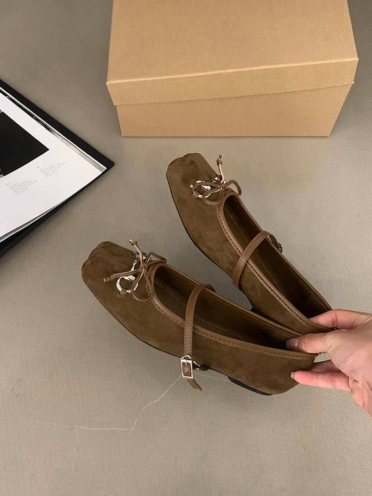 Shoes Woman 2024 Square Toe Autumn Elegant Female Footwear New Fall Summer Moccasin Dress Mary Janes Shoes Woman 2024 Female Foo