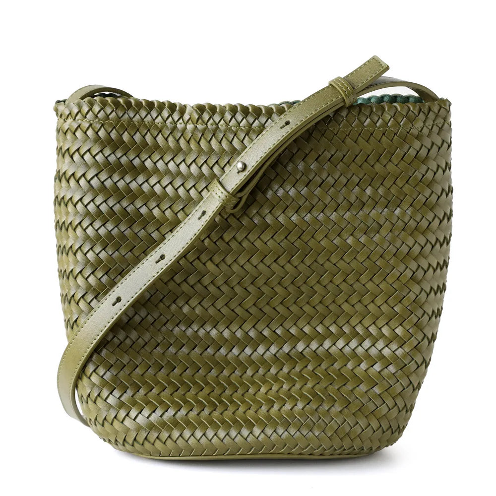 Motingsome Handwoven Bag Women's Bucket Luxury Designer Bags Niche Casual Bucket Bag Handmade French Retro Shulder Purse 2025