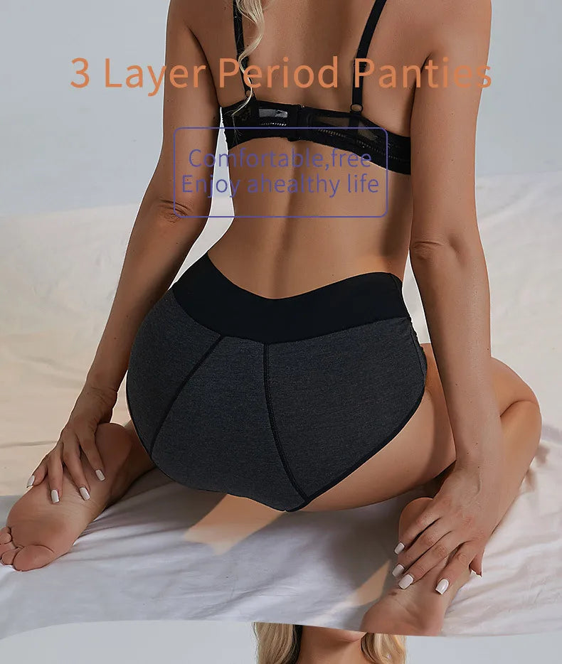Women's menstrual panties physiological underpants triangular pants aunt mid rise  Leak Proof physiological panties