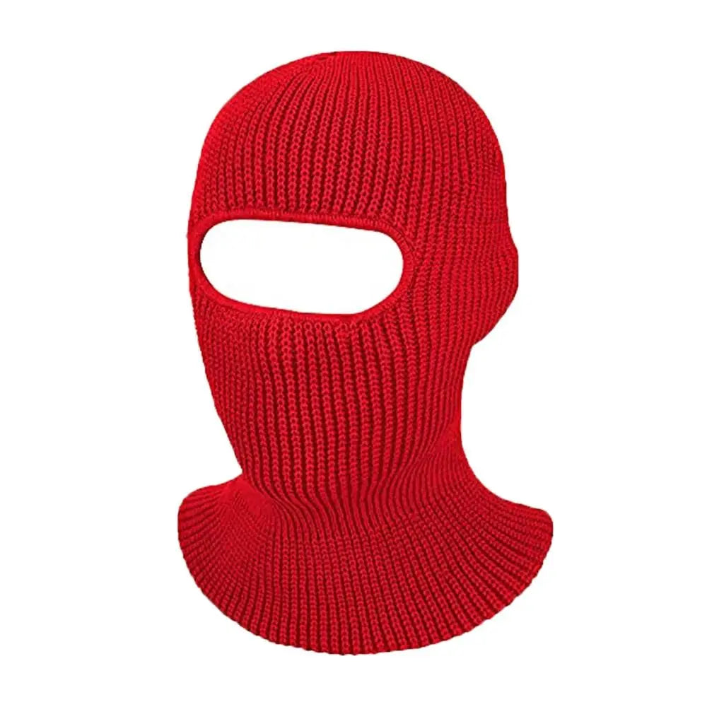 Hat Winter Female 1-Hole Balaclava Skullies Scarf Bonnet Hat Mask Knitted Hats Men Beanies Hat Women Winter Cap Full Face Cover