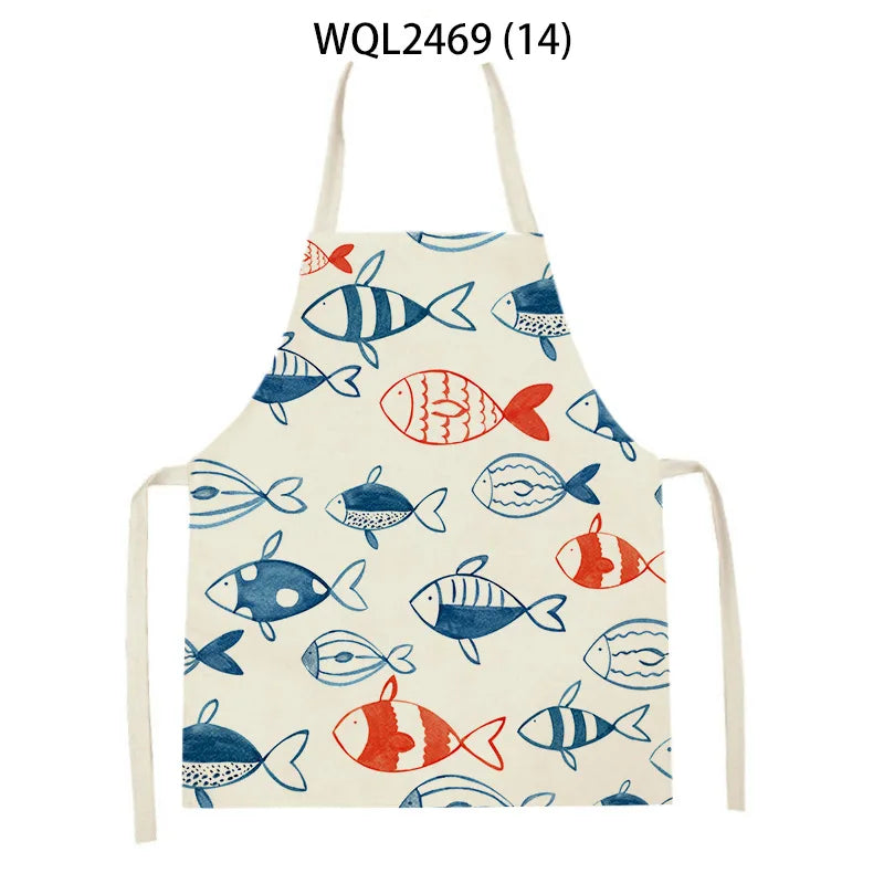 Kitchen Aprons for Women Linen Bibs Household Cleaning Apron Home Waterproof Chefs Cooking Baking Apron for Child
