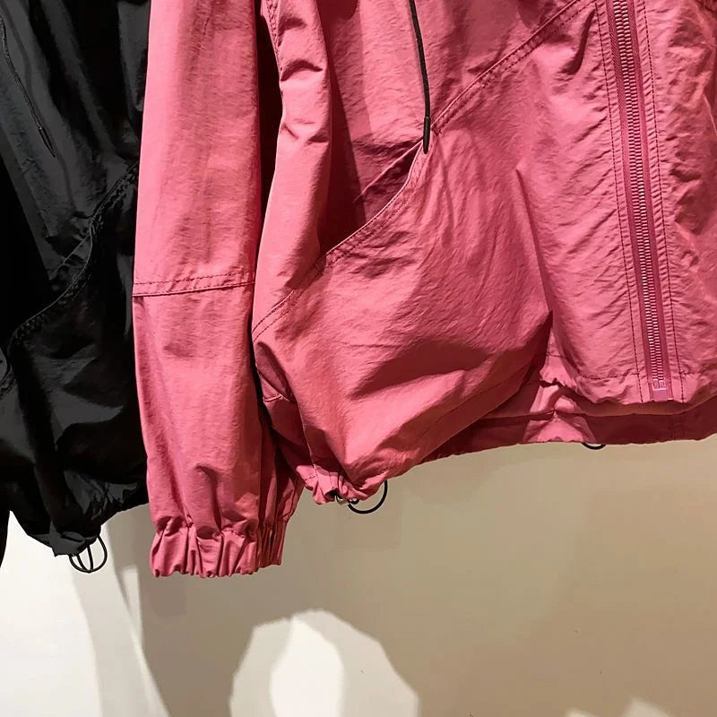Jackets Women Hooded Summer Sun-proof Zipper Coats Thin Loose See Through Outerwear Breathable Outwear Lightweight Clothes