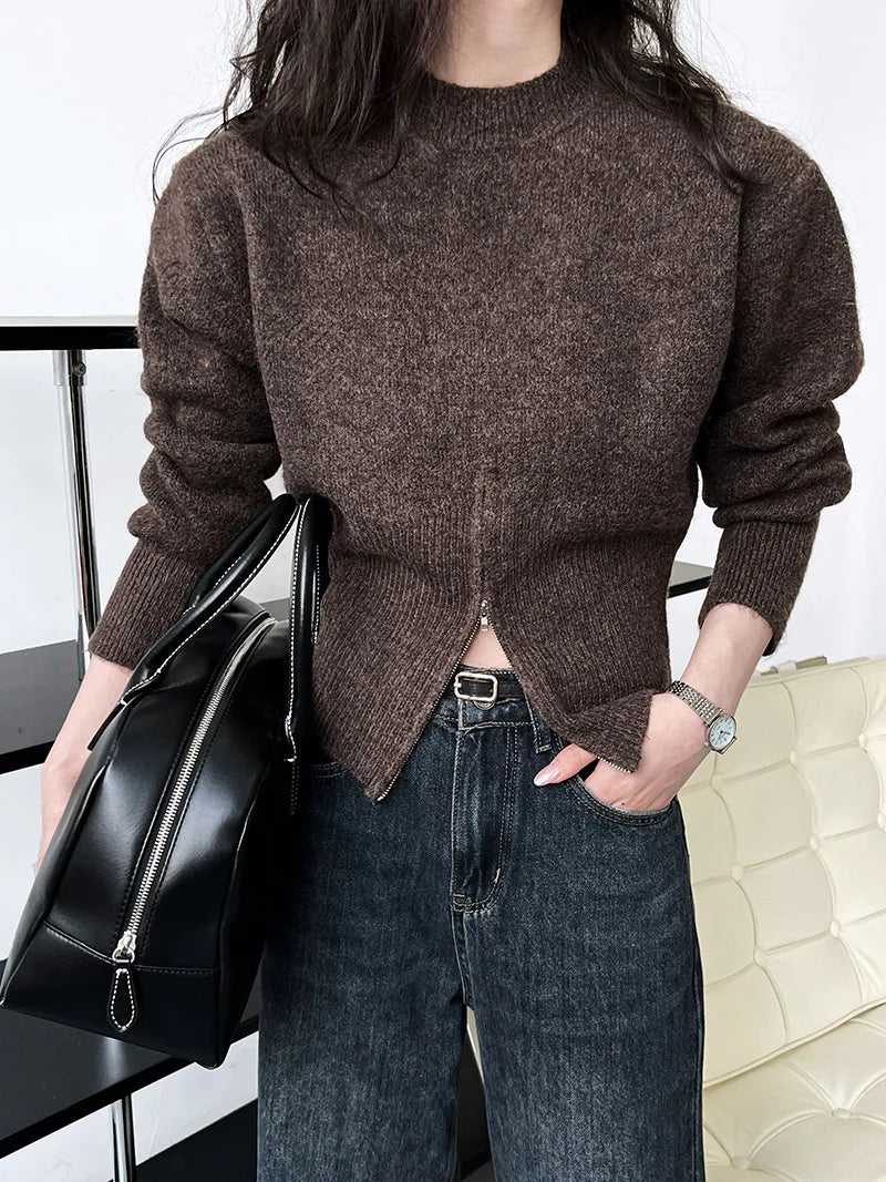 Sweater Women Winter Pullover Girls Sweater Oversize Knitting Tops Vintage Long Sleeve Fall Female Knitted Outerwear Warm Pull