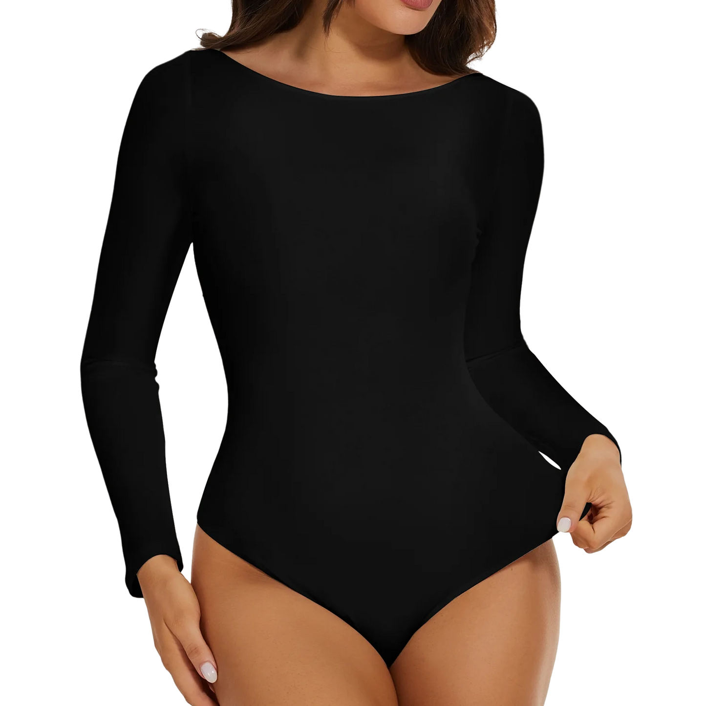 Women's Round Collar Elastic Bodysuit Long Sleeve Jumpsuit Shapewear Shaper Lady Sexy New Female Warm Clothes Autumn Winter