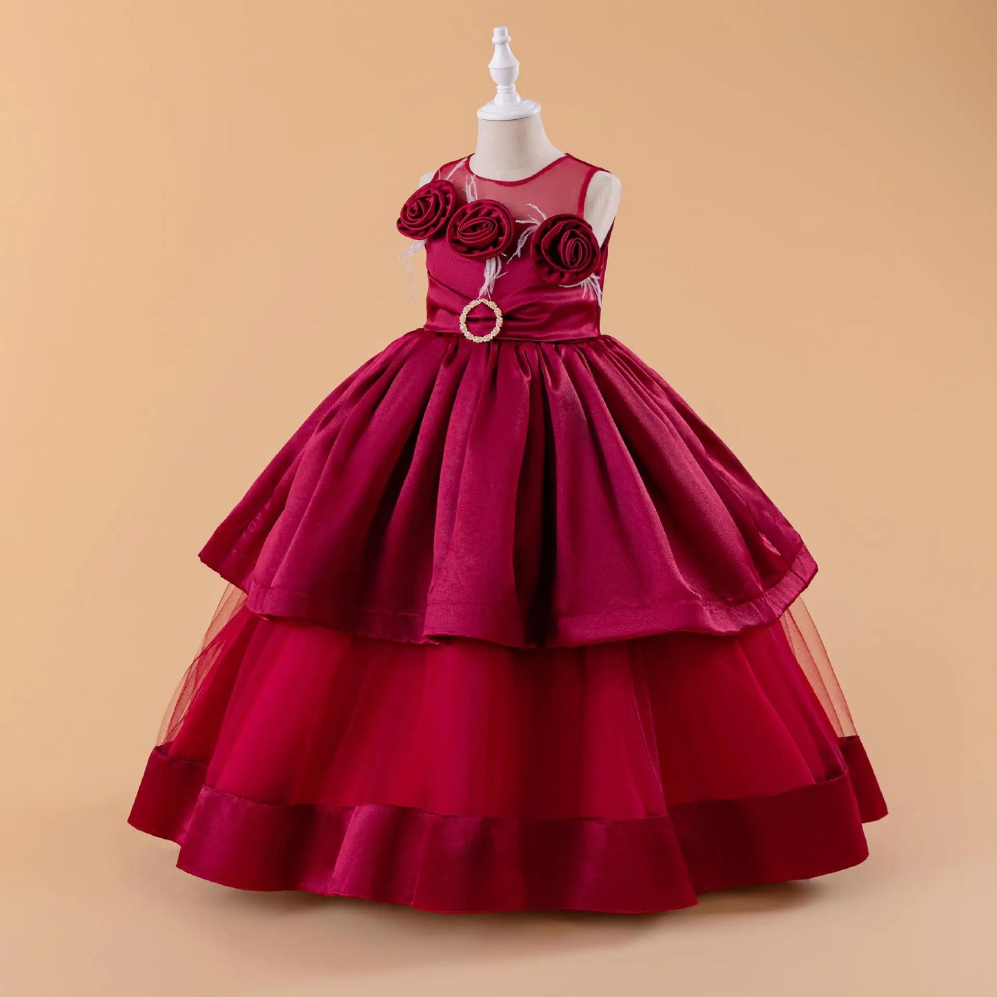 Children's Evening Gowns Flower Girl Gowns Long Dress Girls Hosting Party Birthday Gowns