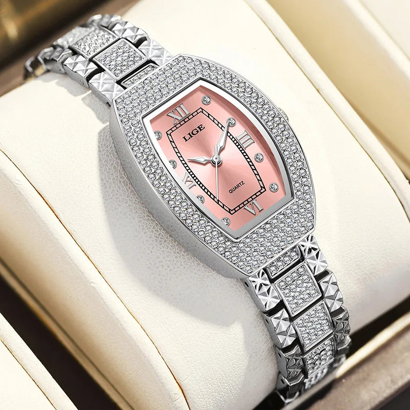 LIGE Women's Wristwatch Luxury Brand Watch for Women Elegant Bracelet Waterproof Fashion Quartz Ladies Watches Reloj Para Mujer