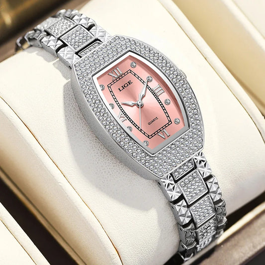 LIGE Women's Wristwatch Luxury Brand Watch for Women Elegant Bracelet Waterproof Fashion Quartz Ladies Watches Reloj Para Mujer