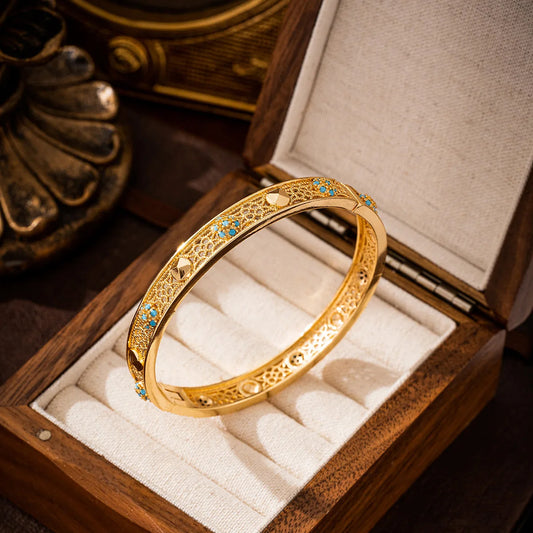 New Elegant Classic Cuff Bangles Bracelets For Women Gold Color Simple Femal Opening Bangles Wedding Jewelry Accessories
