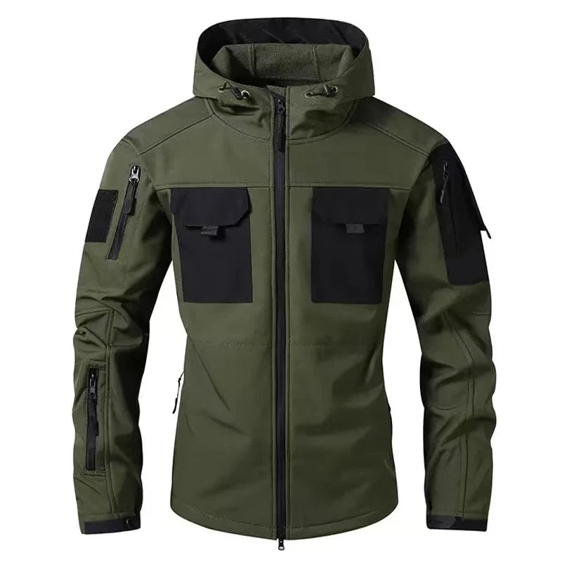 Tactical Military Men Winter Autumn Fleece Waterproof Jackets Sports Hiking Camping Climbing Outdoor Hooded Coat Hunting Combat