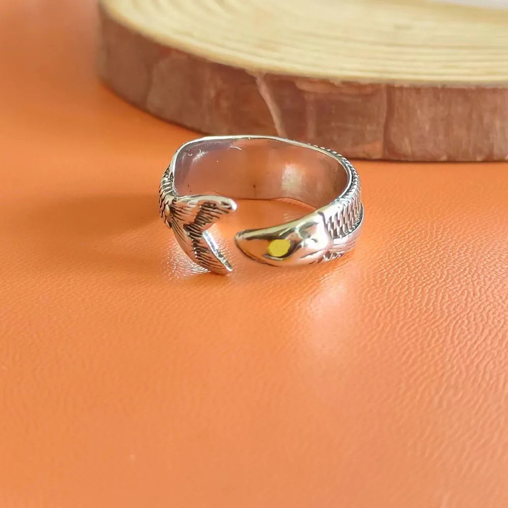 Unique Ring Finger Cute Fish Open Ring for Women Man Fashion Animal Punk Fine Jewelry