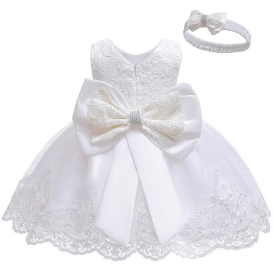 Girls Dress 2025 Children Easter Carniva Tutu Wedding Kids Dresses For Girls Vestidos Party Princess Bow Christmas Baby Dress