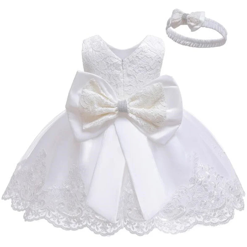 Girls Dress 2025 Children Easter Carniva Tutu Wedding Kids Dresses For Girls Vestidos Party Princess Bow Christmas Baby Dress