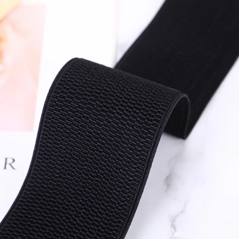 Beautiful Belts for Woman Beautiful Gold Color Metal Buckle 6cm Width Elastic Band Belt Versatile Tight Belts