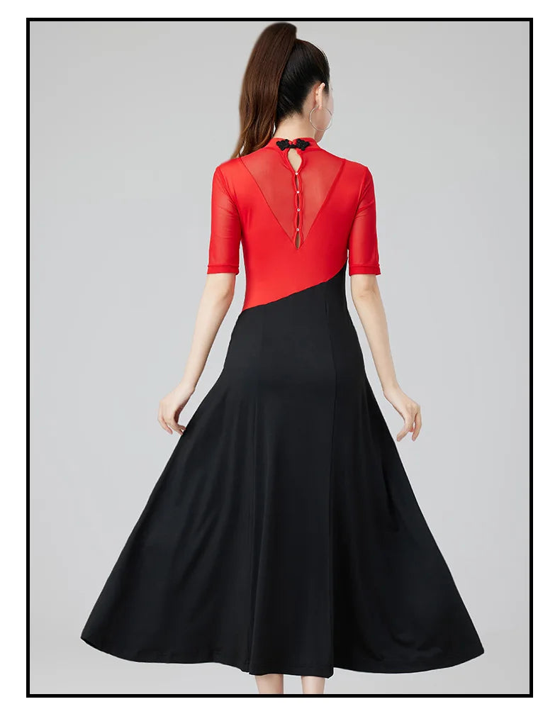 Women Evening Dresses Advanced Latin Dance Practice Suit Diamond Embellished Samba Party Dresses Standard Competition Uniform