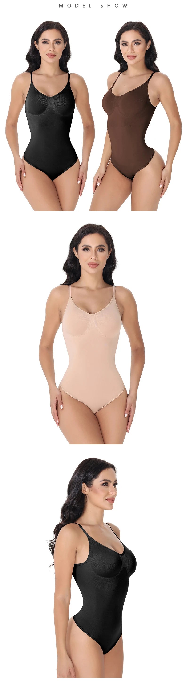 High Quality Elastic Bodysuit for Women Tummy Control Shapewear Seamless Sculpting Thong Body Shaper Slimmer Slimming Tank Top