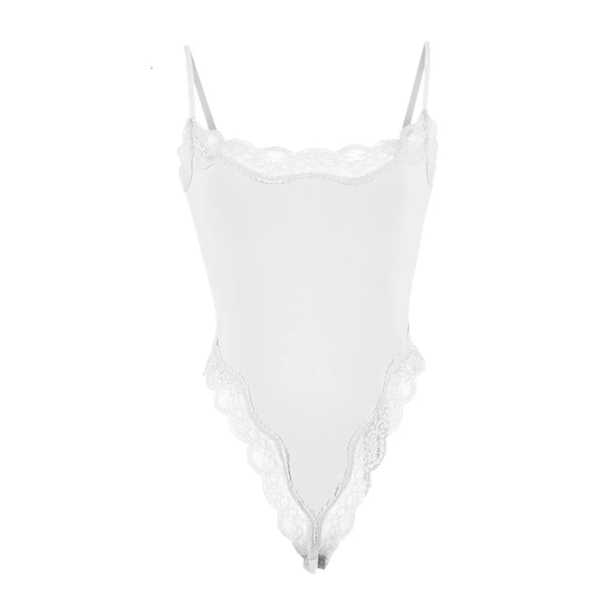 Women Lace Bodysuit Sexy Square Neck Sleeveless Cami High Leg Thong Bodysuit Body Suits Tank Tops Leotard Going Out