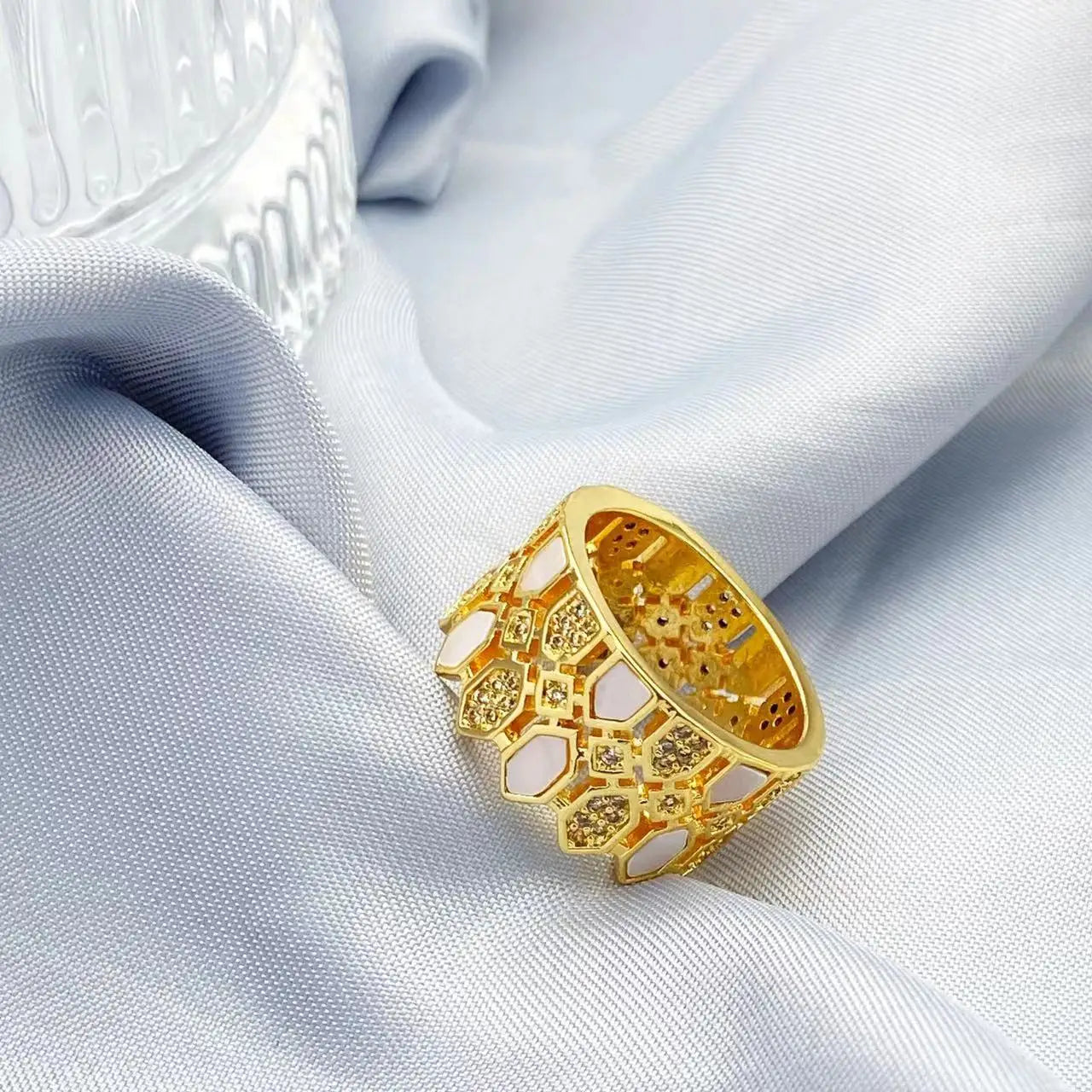 HOT  Jewelry Sets For Woman Wedding Parties Jewellery Necklace Earrings Rings Bracelets For Gift Plating18k With CZ White shell