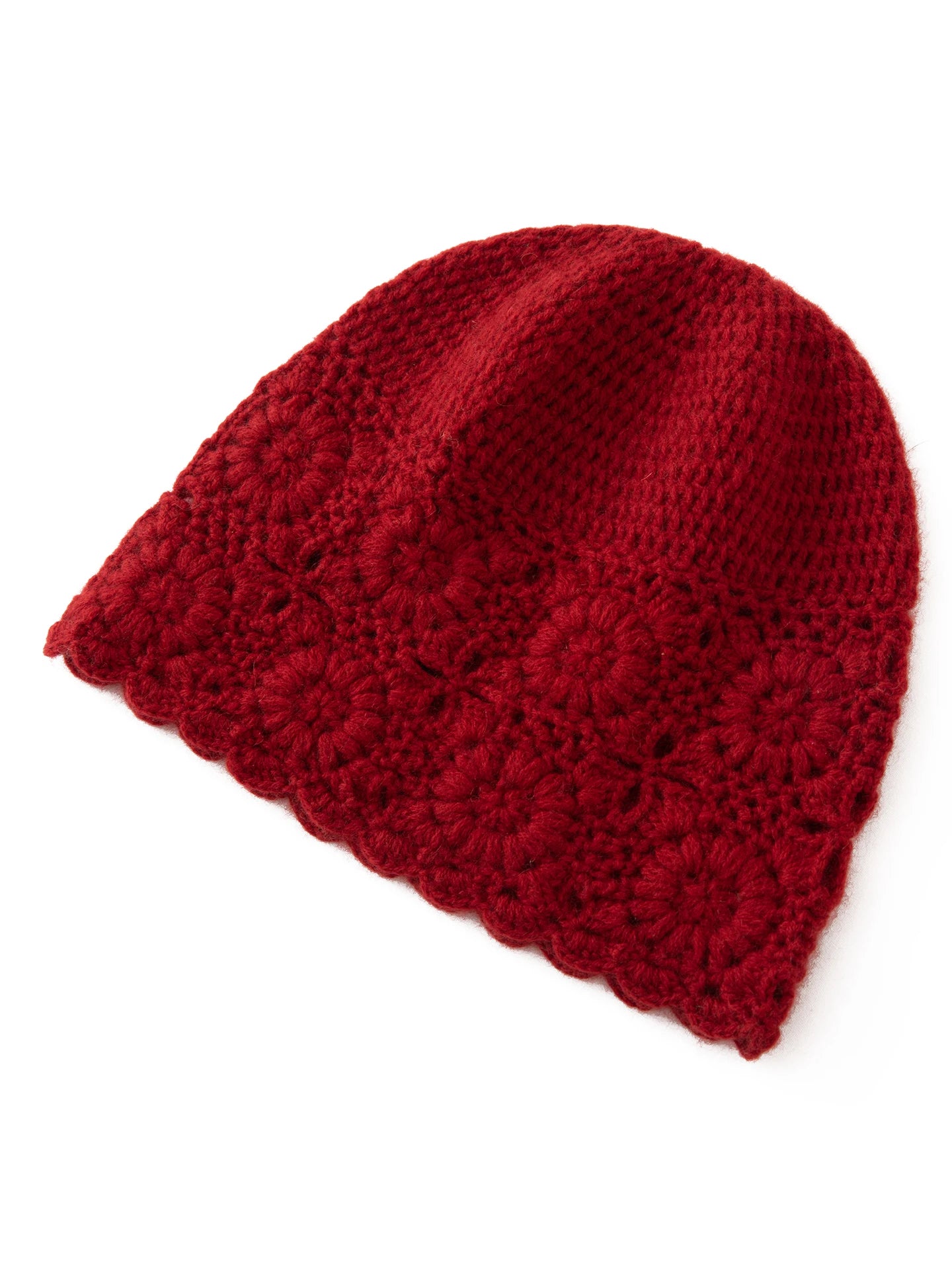 Handmade woolen lady's hat for warmth and leisure, extremely soft