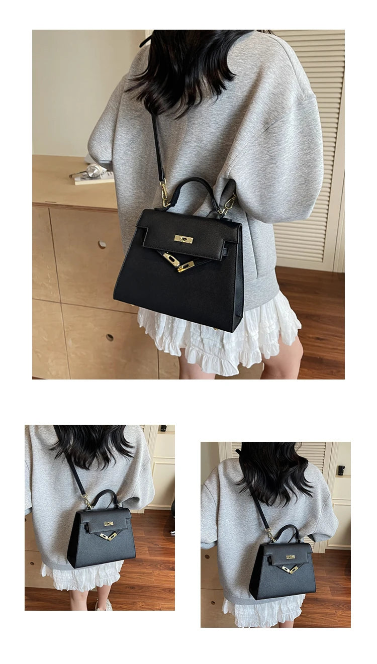 Stylish High-End Minimalist Handbag For Women Featuring Trendy Design And Large Capacity Solid Color Crossbody Bag Luxury