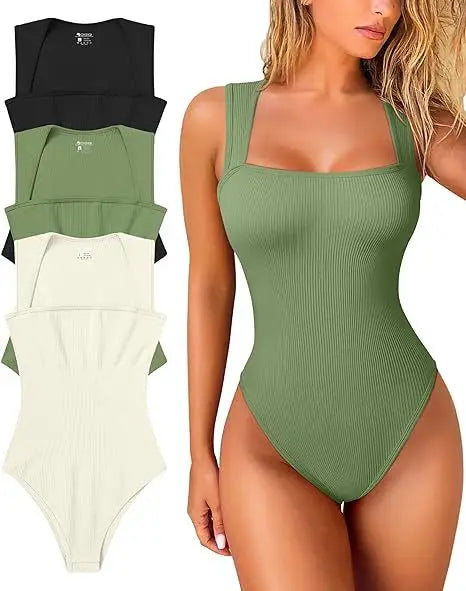 Women Sexy Thread Short Bodysuit Seamless Sleeveless Knited Bodysuit Fitness Yoga Trainning High Elastic Sports Unitard Jumpsuit