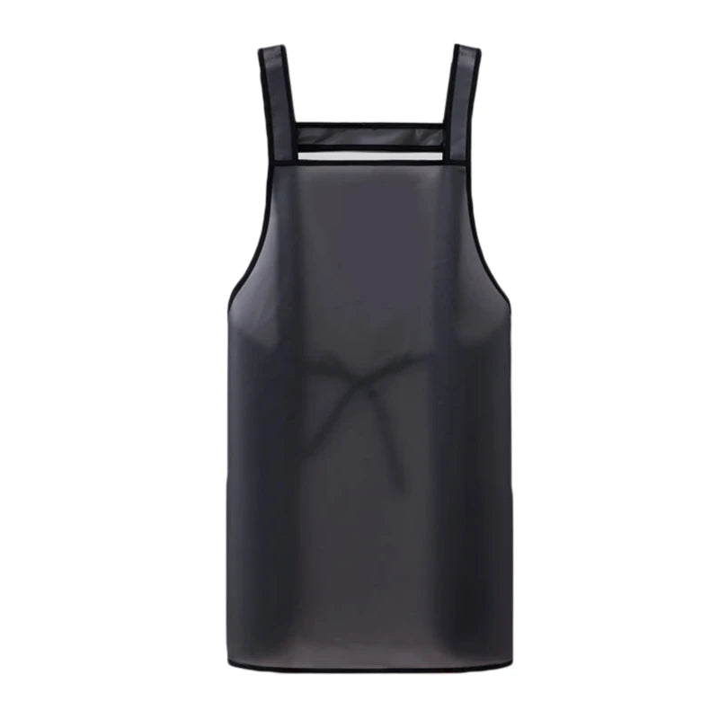 Kitchen Waterproof Apron Transparent Ladies Men Home Aprons Wipeable Oil Resistant Baking Accessories BBQ Restaurant Cafe Aprons