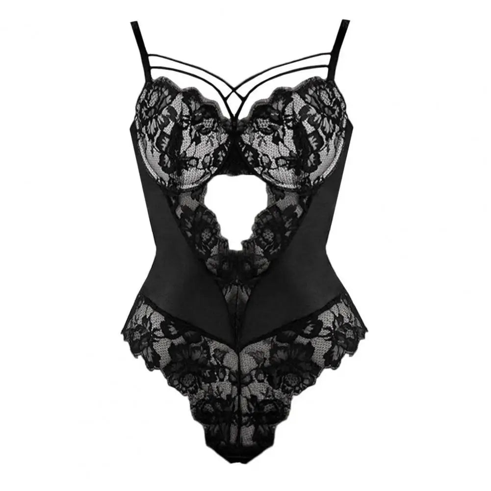Sexy Lace Bodysuit Ultra-Thin See-Through No Pads or Underwire Elastic Material for Ideal for Bedroom Daily Wear