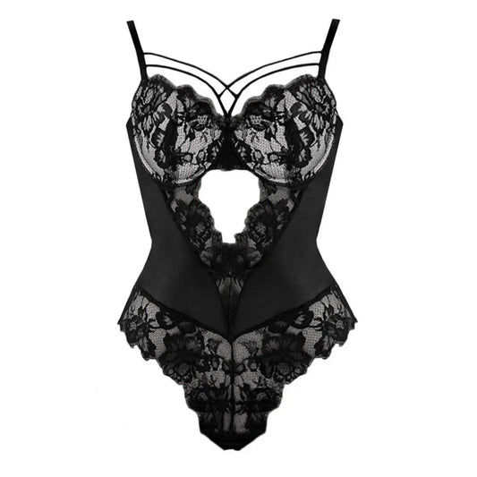 Sexy Lace Bodysuit Ultra-Thin See-Through No Pads or Underwire Elastic Material for Ideal for Bedroom Daily Wear