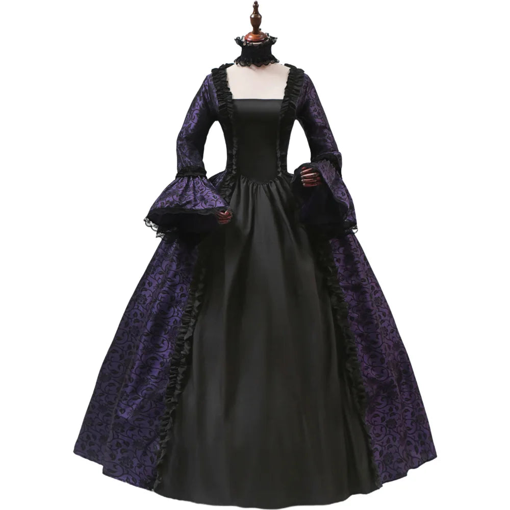 Victorian Era Gown - Medieval Court Dress with Corset