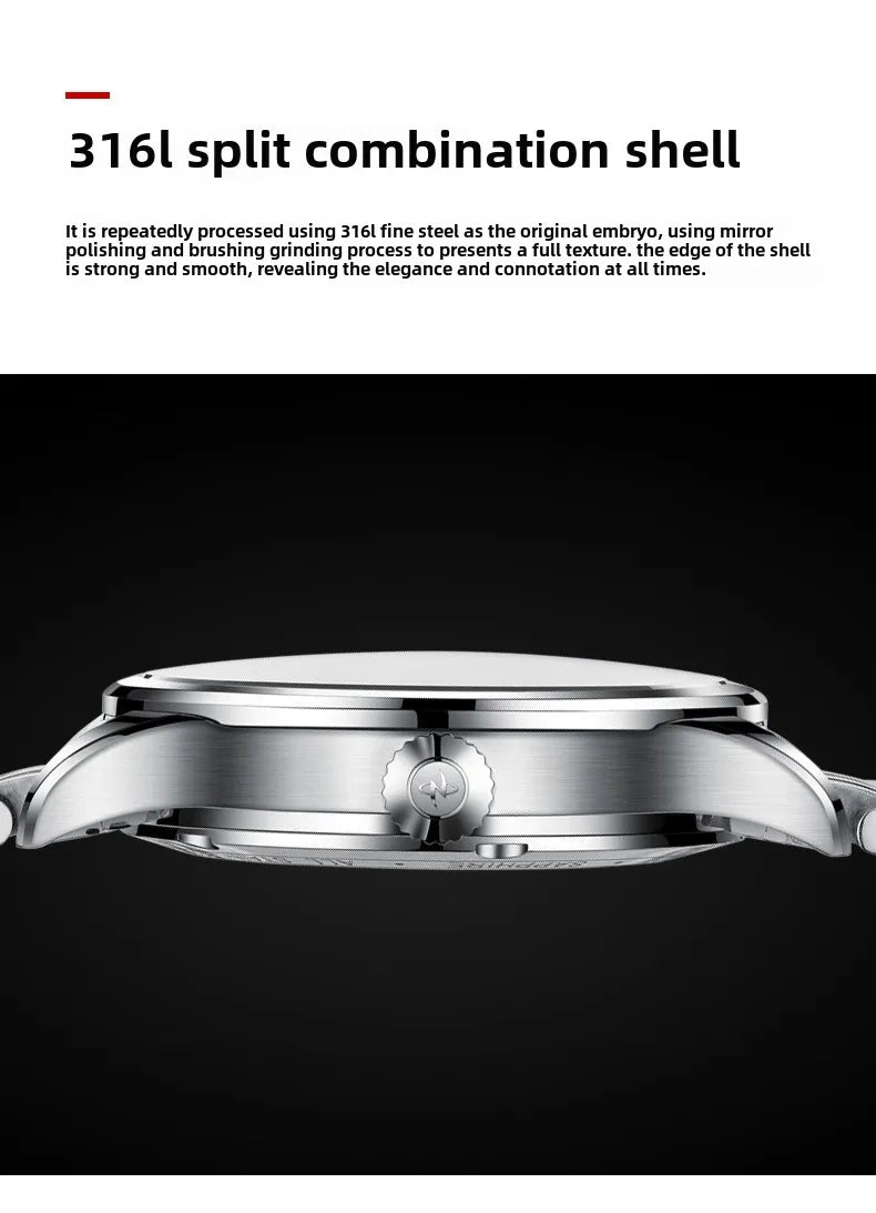 Wrist Silver Wing Pioneer! NAMKIN original timepiece, light sensitive dial with stainless steel chain strap