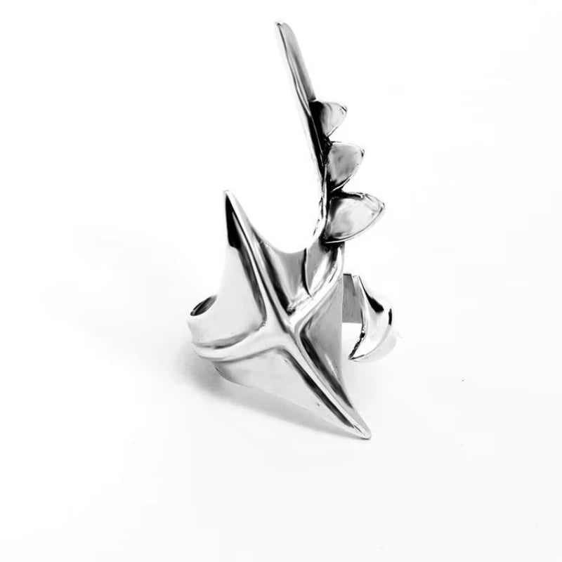 Personality Irregular Hyperbole Cyberpunk Gothic Hip Hop Punk Alien Ring Alloy Unisex Finger Rings Jewelry Costume Accessories
