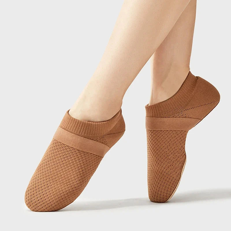 Ballet Flats Dance Shoes for Women Soft Bottom Teacher Class Exercise Shoe Jazz Adult Indoor Latin Practice Shoes