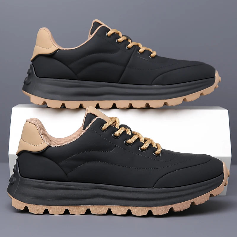 2025 New High-Quality Casual Sports Shoes With Breathable Leather Surface Anti Slip Soft Sole Round Toe Sports Shoes 38-44