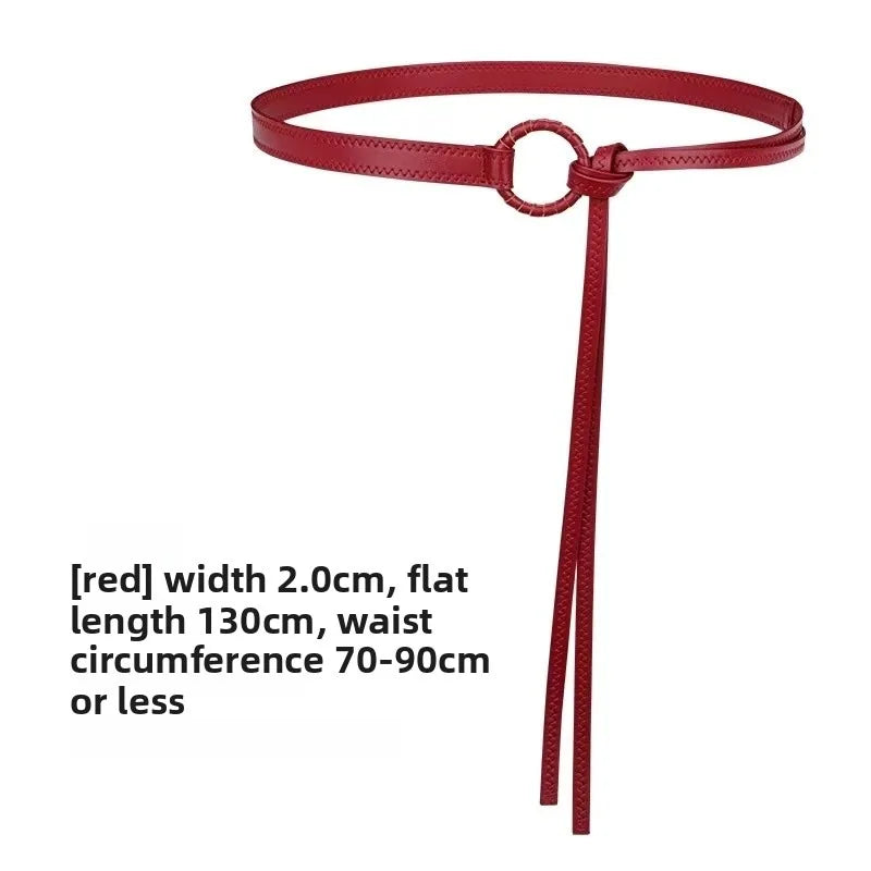 Elegant and fashionable women's waist belt - a variety of colors woven design rope belt, tied luxurious multifunctional belt, ad