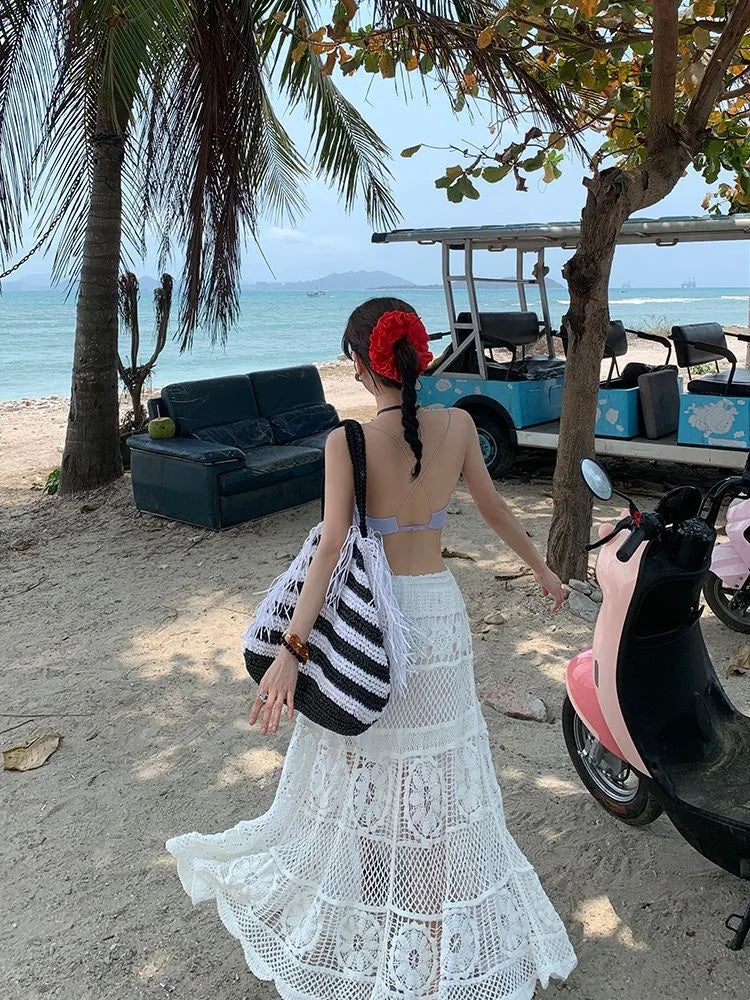 Half Skirt Women's Summer New Design Sense Niche Temperament Casual Long Skirt