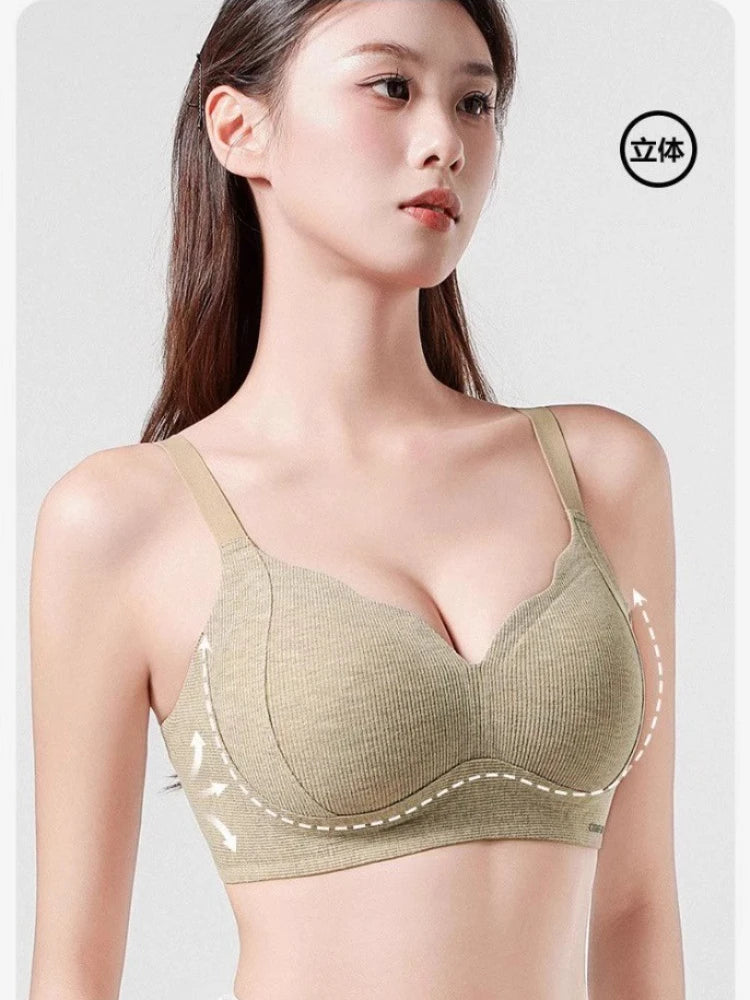 Wireless Lightly Lined Bra for Women Small Bust Support Anti Sagging Flexible Comfort Everyday Wear Enhancement S-XL BANERDANNI