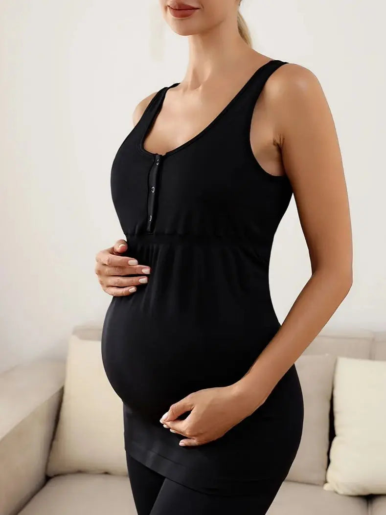 Maternity Nursing Yoga Vest Women's No-Need-To-Wear Underwear Beautiful Back Postpartum Vest for Nursing Pregnant Women