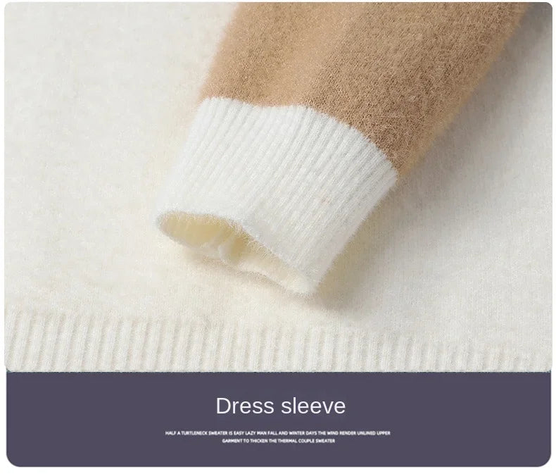 Sweater Men's Autumn/winter Crewneck Bottom Knit Men's Soft Waxy Thermal Top Men's Sweater Jumper Comfortable Stylish