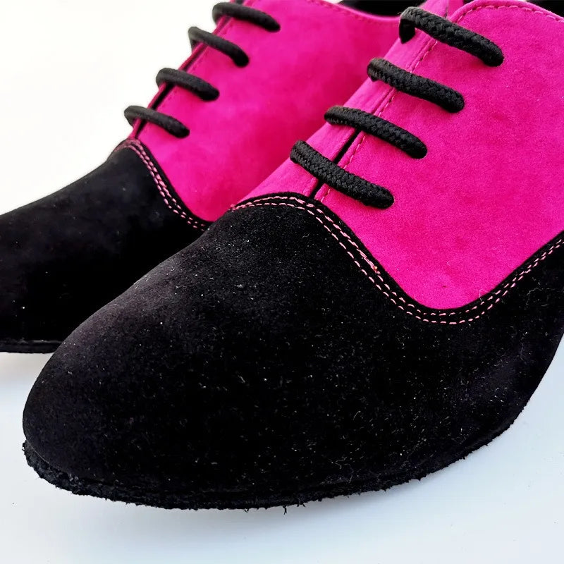 Customized Women's Adult Baotou Salsa Modern Latin Dance Shoes with A Soft Sole Canvas Surface Anti Slip Breathable Dance Shoes