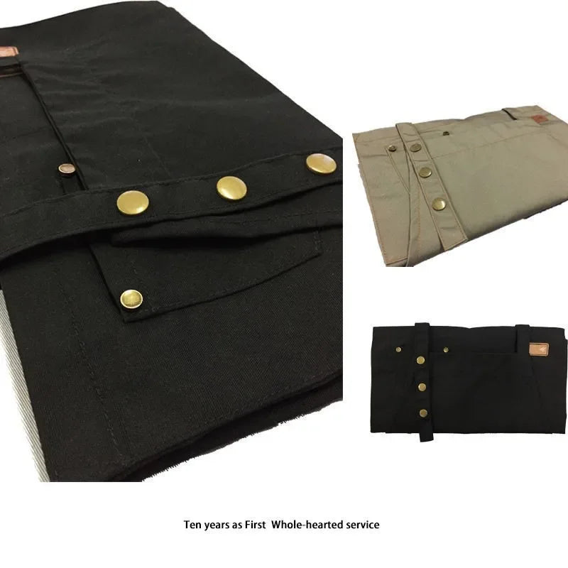 Kitchen Waterproof Aprons for Woman Men Chef Work Apron for Grill Cooking Restaurant Bar Shop Cafes Beauty Nails Studios Uniform